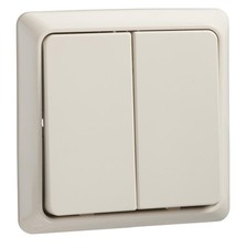 Elso 506190 Doppeltaster 42V/1A Unterputz, Renovierung, perlweiß