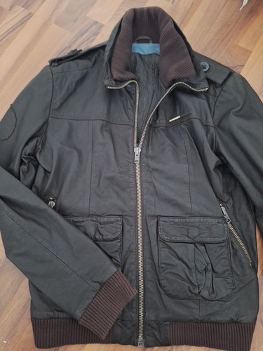 Superdry lederjacke braun - superdry, xl