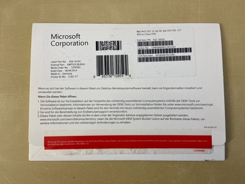 Windows professional mit sp1 - professional,