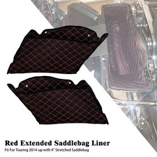 4" Verlängerte Satteltasche Einsätze Rot Linie Für Harley Street Road Glide 14+