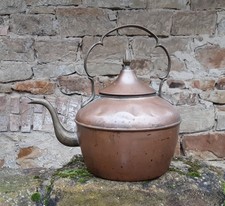 ***ANTIKER KUPFERKESSEL*GROßER KAMINKESSEL*WASSERKESSEL*KNAUFDECKEL*URALT***