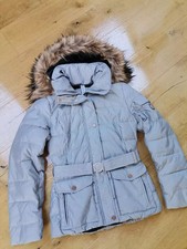 Luxus LUHTA Damen Skijacke Hochwertig Grau Fellkragen Ski Jacke Jacket GR 34 XS