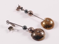 Zwei Silber- Ohrringe Pampeln