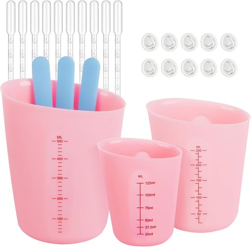 3er silikon messbecher set - messbecher,