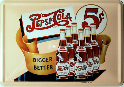 Blechschild pepsi cola bigger - pepsi:cola,