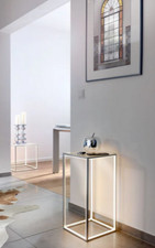 Sompex Delux Aluminium – Beistelltisch beleuchtet - Stehleuchte – Säule – Blumen