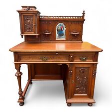 Gründerzeit Schreibtisch Damensekretär Historismus Nussbaum Engel 2 Geheimfächer