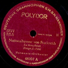 HARMONIE-ORCH.  Nationalhymne von Frankreich "La Marseillaise"  Schellack S7375