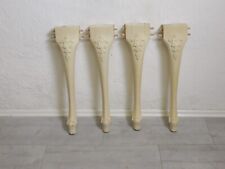 4 Tischbeine Jugendstil Chippendale 60cm Antik, Möbelfüße Holz Beine Möbelbeine