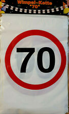 Wimpelkette Verkehrsschild  70