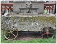 Wasserspeier Fragment Brunnen Stein Sandstein Barock Löwen Kopf