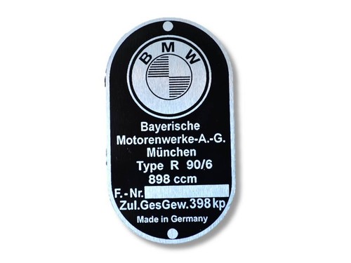 Bmw r90 typenschild - r90/6, schild