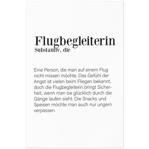 Definition flugbegleiterin - definition:,