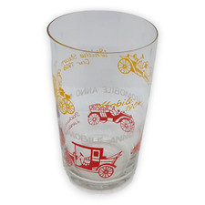 Automobile anno 1900 DDR Trinkglas Mobile 1904 1907 1908 Autos Oldtimer Glas