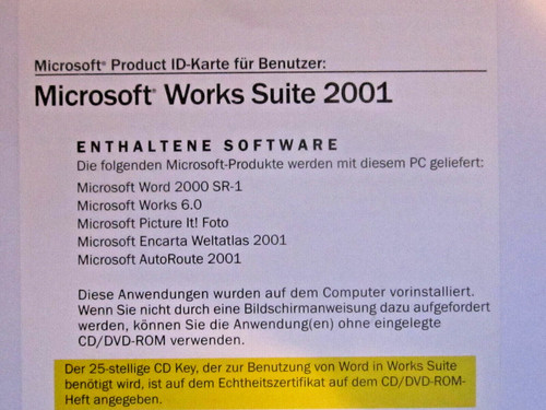 Microsoft works suite 2001 5 - works,
