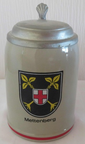 Alter bierkrug ton mit - bierkrug,