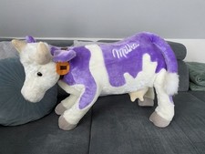 Milka Mondelez Kuh 75 cm Stofftier lila Plüschtier Plüsch Werbefigur Milkakuh