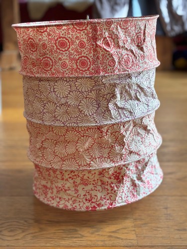 Lampenschirm papier floral - papier,