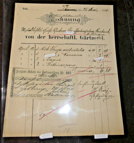 Alte rechnung haldenwang - alte,