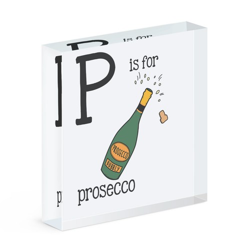 Buchstabe ist für prosecco - p,