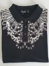 Just Cavalli - Poloshirt, L, schwarz,  (Marcelo Burlon, Versace, Plein, Gucci)