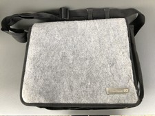 Kuriertasche/Schultertasche/Studententasche - grau/schwarz, wasserfest