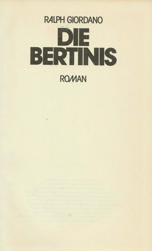 Ralf giordano die - giordano:, bertinis