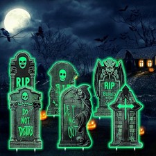 6 Stück Halloween Grabstein