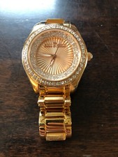 Luxuriöse Damen Armbanduhr Ivens & Söhne, rosé vergoldet, Swarowskis