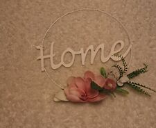 Türkranz Frühlingskranz ,  weiß Home mit Blüten verziert gebraucht