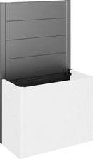 BIOHORT Sichtschutzelement für Hochbeet DaVinci Stahlblech dunkelgrau 1,02mx91cm