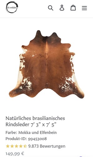 Neu echtleder rindsfell - –,
