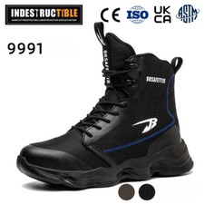 Neu Herren HoheTop Sicherheitsschuhe Stahlkappe Rutschfest Arbeitsschuhe Gr36-48