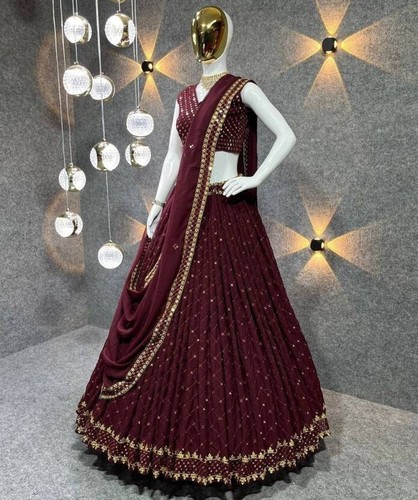Lehenga choli maroon bollywood - choli,