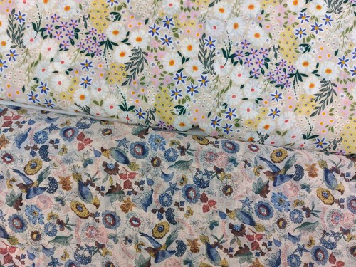 Chiffon webware blumen - 0,50, m
