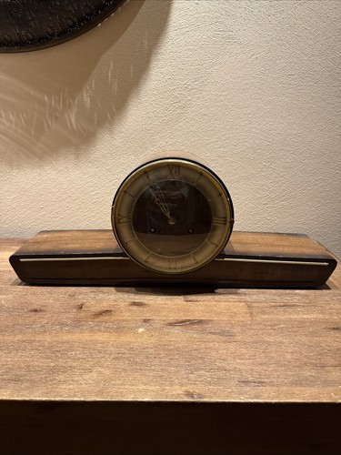 Holz vintage kaminuhr tischuhr - holz,