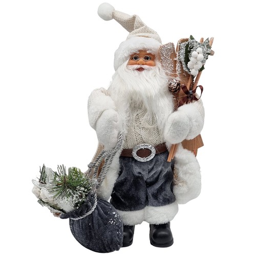 Figur weihnachtsmann weiß - weihnachtsmann, mit