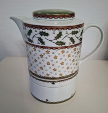 Tee oder Kaffeekanne 1,1L mit Stövchen  Fürstenberg Weihnachten Sterne neuwertig