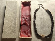 Uhrenkette alt Echthaar für Taschenuhr Biedermeier Vintage Schachtel Herkunft?