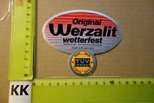 Alter Aufkleber Fassade Fenster Türen Terrasse WERZALIT TÜV BADEN geprüft 1982