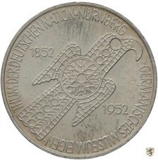 BRD 5 Deutsche Mark 1952 D