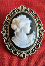 Elegante kamee brosche mit - elegante,