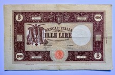 Italien, 1000 Lire Banknote , 22  Settembre 1943,  guter Zustand