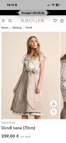 Dirndl krüger ivena - dirndl, beige