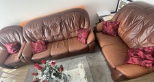 Leder Sofa 3 Teilig Inklusive 5 Antike Sofakissen Preis VB