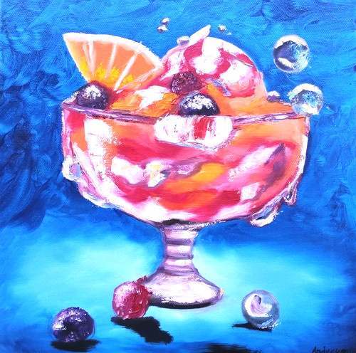 ölfarbe gemälde selbstgemalt - gemälde,