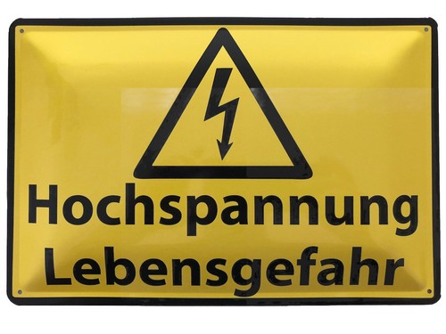 Blechschild 30 cm - x,