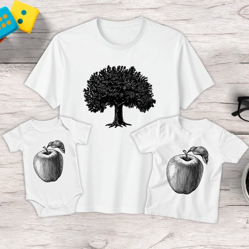 Herren und kinder apfelbaum - und,