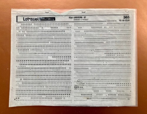 Letraset 365 univers - ,