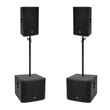 DJ Set PA Anlage Subwoofer Lautsprecher Musikanlage 4600W Peak